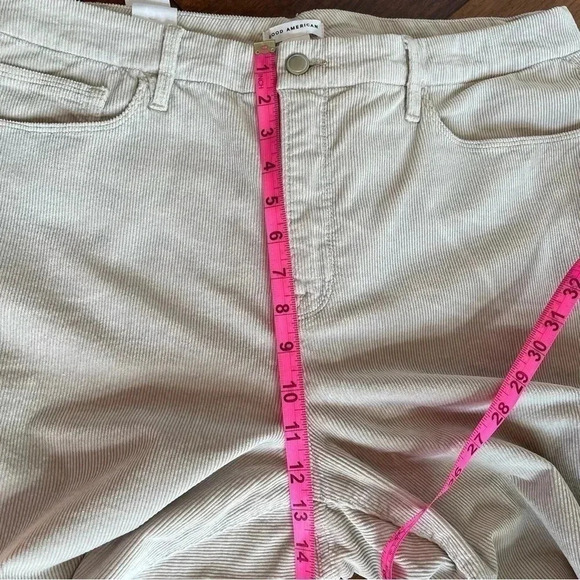 NWT Good American Good Classic Boot Corduroy Pants Cream Tan Stretch Plus Size - Picture 13 of 14